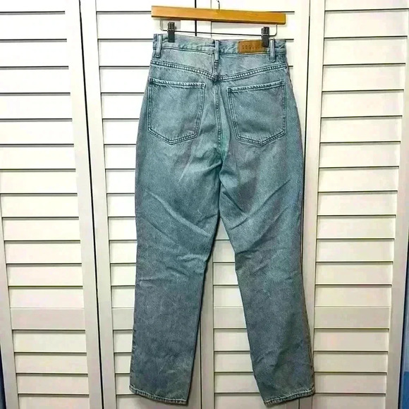 PacSun Distressed Ripped Knee Dad Jeans Size 27 Light Wash - Picture 8 of 11